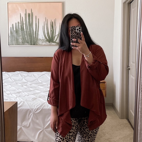 Sanctuary Rust Roll Tab Waterfall Trench Jacket - Picture 4 of 11